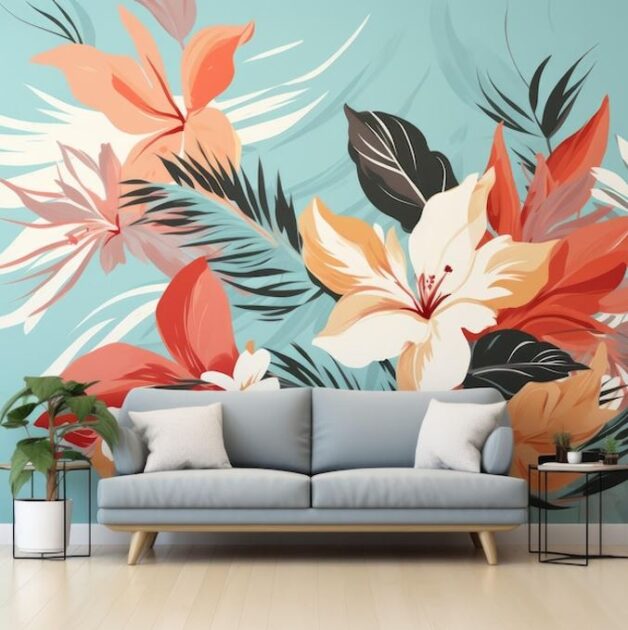 Pinturas ou texturas nas paredes são opções criativas para a sala de estar